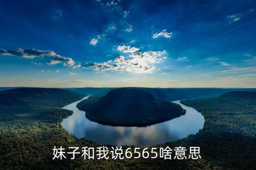 數(shù)字6565代表什么意思，妹子和我說6565啥意思