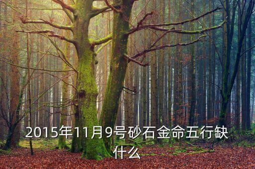 2015年11月9號砂石金命五行缺什么