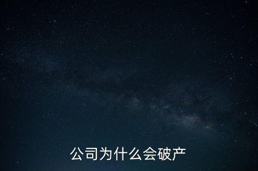 公司為什么會(huì)破產(chǎn)