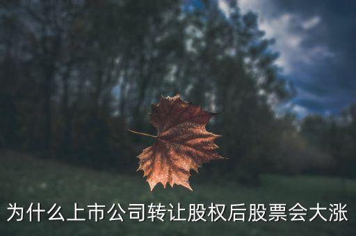 為什么上市公司轉(zhuǎn)讓股權(quán)后股票會大漲