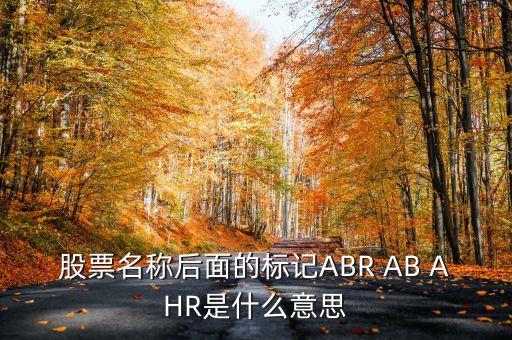 股票abr什么意思，RENJIALIRenJiaLiR是甚么意思