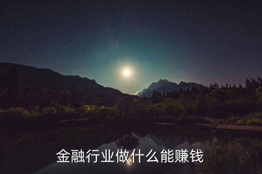 金融行業(yè)做什么能賺錢