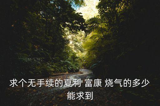 夏利安天然氣管需要什么手續(xù)嗎，求個(gè)無(wú)手續(xù)的夏利 富康 燒氣的多少能求到