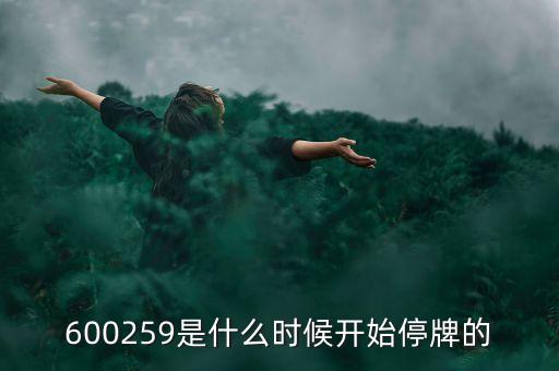 600259是什么時(shí)候開(kāi)始停牌的