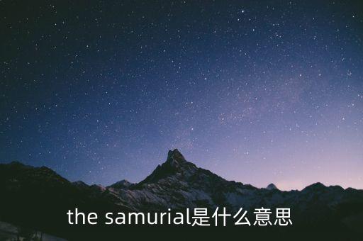 白武士是什么意思，the samurial是什么意思