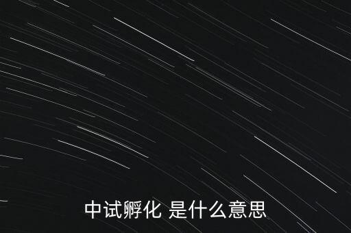 中試孵化是什么意思，中試孵化 是什么意思