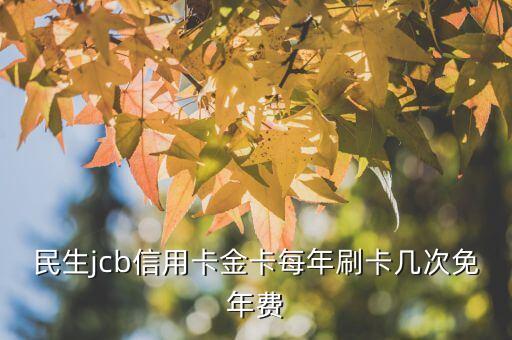 民生jcb信用卡金卡每年刷卡幾次免年費(fèi)