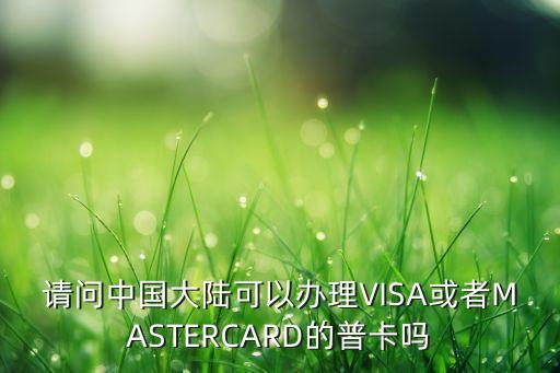 請(qǐng)問中國(guó)大陸可以辦理VISA或者M(jìn)ASTERCARD的普卡嗎