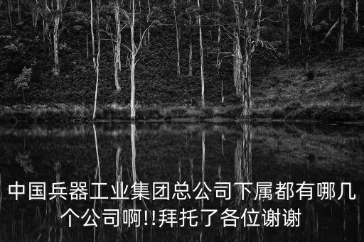 中國兵器工業(yè)集團總公司下屬都有哪幾個公司啊!!拜托了各位謝謝