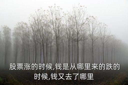  股票漲的時(shí)候,錢是從哪里來的跌的時(shí)候,錢又去了哪里