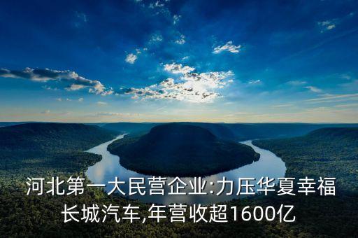  河北第一大民營企業(yè):力壓華夏幸福長城汽車,年?duì)I收超1600億