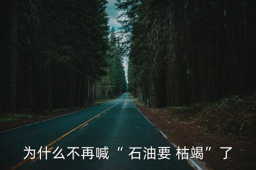 為什么不再喊“ 石油要 枯竭”了