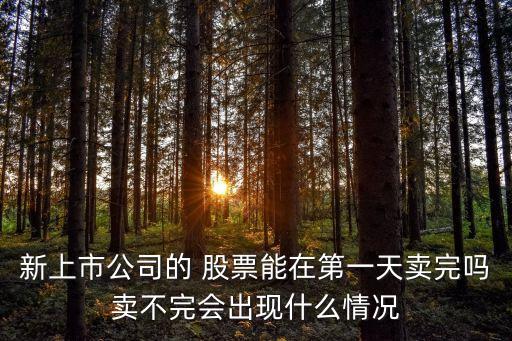 新上市公司的 股票能在第一天賣完嗎賣不完會出現(xiàn)什么情況