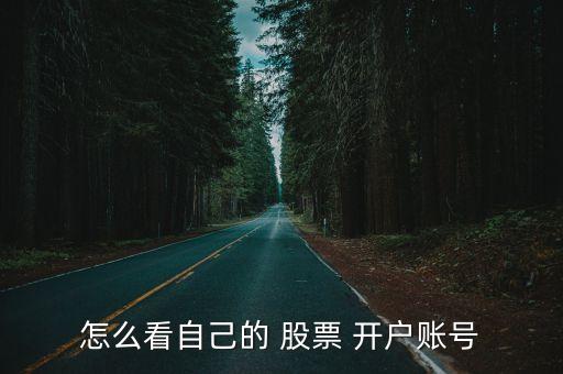 怎么看自己的 股票 開戶賬號(hào)