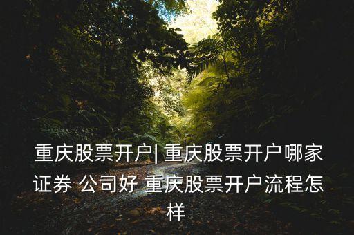  重慶股票開戶| 重慶股票開戶哪家 證券 公司好 重慶股票開戶流程怎樣