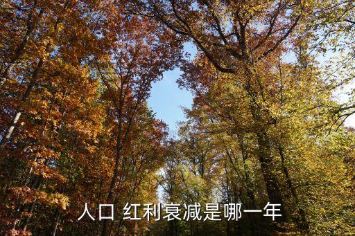  人口 紅利衰減是哪一年