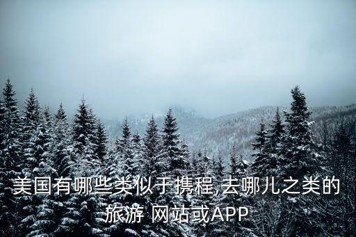 美國有哪些類似于攜程,去哪兒之類的旅游 網(wǎng)站或APP