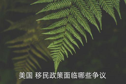 美國 移民政策面臨哪些爭(zhēng)議