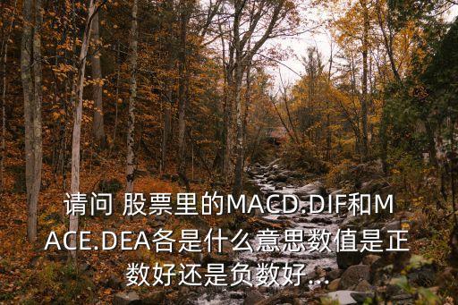 請問 股票里的MACD.DIF和MACE.DEA各是什么意思數(shù)值是正數(shù)好還是負(fù)數(shù)好...