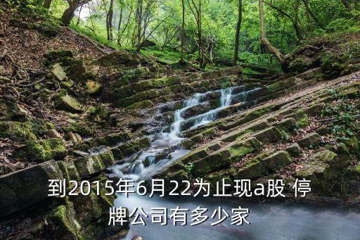 到2015年6月22為止現a股 停牌公司有多少家