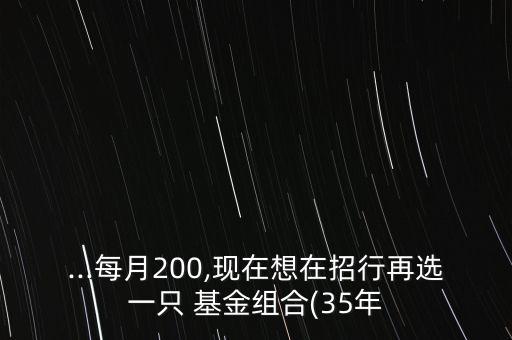 ...每月200,現(xiàn)在想在招行再選一只 基金組合(35年