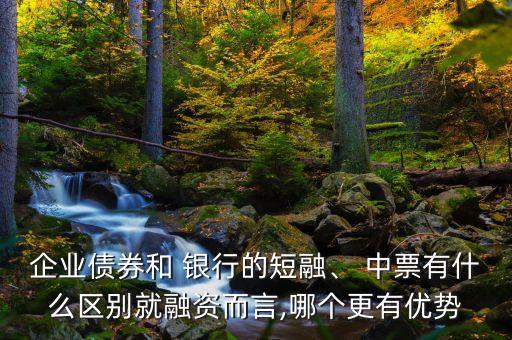 企業(yè)債券和 銀行的短融、 中票有什么區(qū)別就融資而言,哪個更有優(yōu)勢