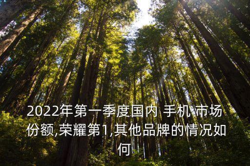 2022年第一季度國內(nèi) 手機 市場 份額,榮耀第1,其他品牌的情況如何