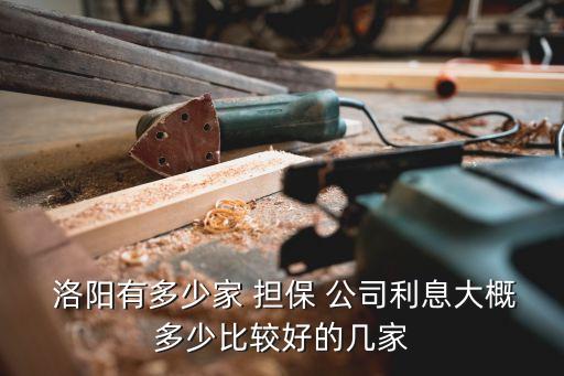  洛陽有多少家 擔保 公司利息大概多少比較好的幾家