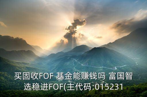 買固收FOF 基金能賺錢嗎 富國(guó)智選穩(wěn)進(jìn)FOF(主代碼:015231