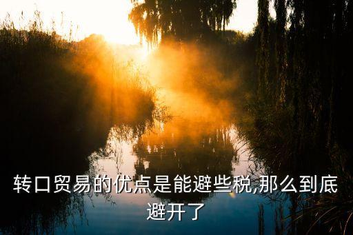 轉(zhuǎn)口貿(mào)易的優(yōu)點(diǎn)是能避些稅,那么到底避開了