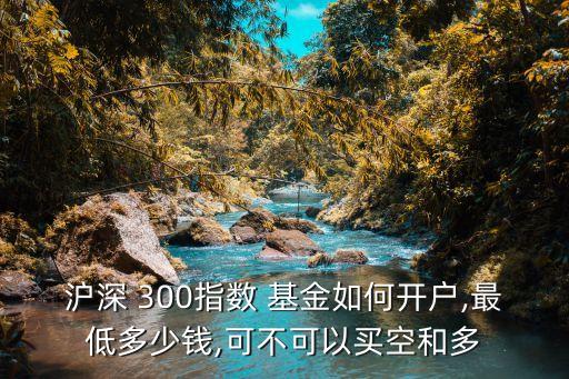 滬深 300指數(shù) 基金如何開戶,最低多少錢,可不可以買空和多