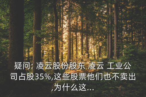 疑問: 凌云股份股東 凌云 工業(yè)公司占股35%,這些股票他們也不賣出,為什么這...