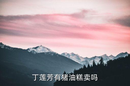 丁蓮芳有豬油糕賣嗎