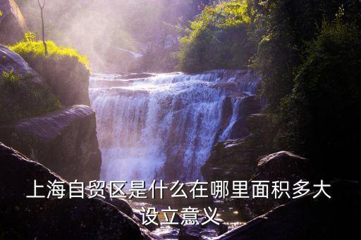  上海自貿(mào)區(qū)是什么在哪里面積多大 設(shè)立意義