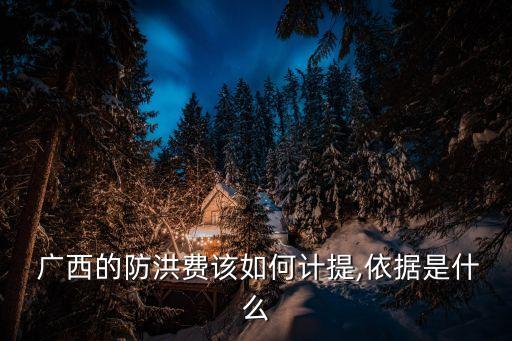  廣西的防洪費(fèi)該如何計提,依據(jù)是什么