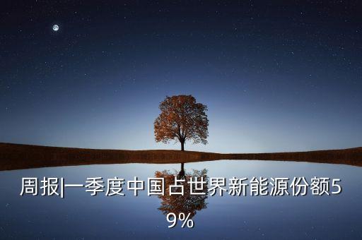 周報|一季度中國占世界新能源份額59%