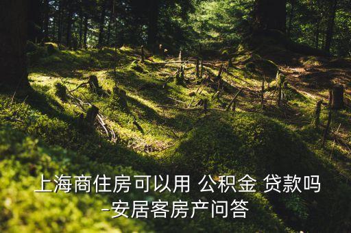  上海商住房可以用 公積金 貸款嗎–安居客房產(chǎn)問答