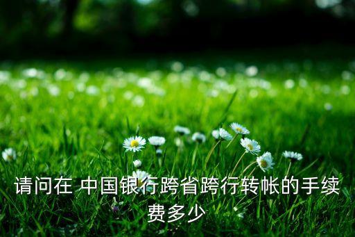 中國銀行異地轉(zhuǎn)款怎么收費(fèi)