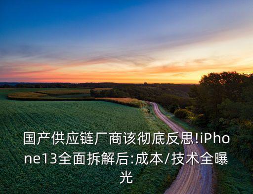 國產(chǎn)供應(yīng)鏈廠商該徹底反思!iPhone13全面拆解后:成本/技術(shù)全曝光