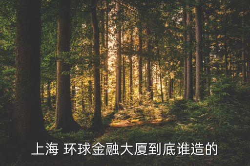 上海 環(huán)球金融大廈到底誰(shuí)造的