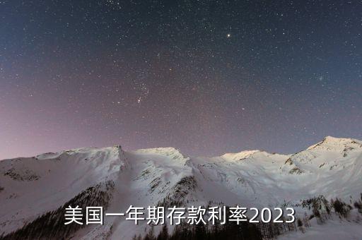 美國(guó)一年期存款利率2023