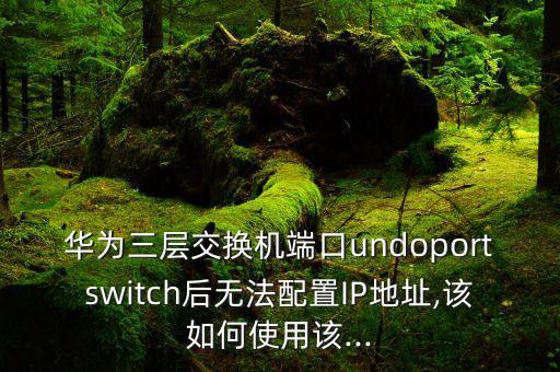 華為三層交換機端口undoportswitch后無法配置IP地址,該如何使用該...