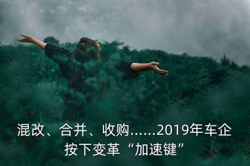 混改、合并、收購……2019年車企按下變革“加速鍵”