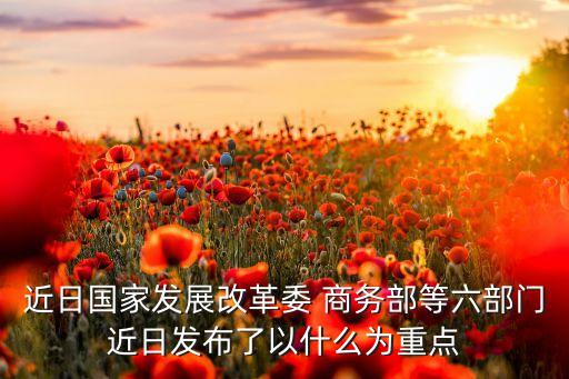 近日國家發(fā)展改革委 商務(wù)部等六部門近日發(fā)布了以什么為重點