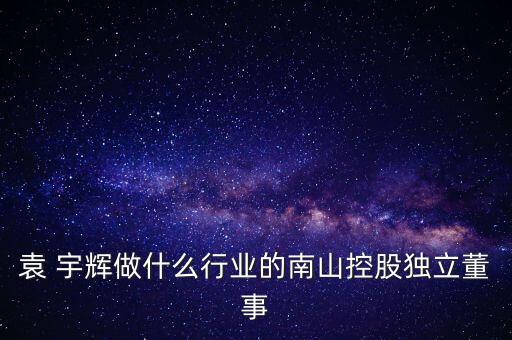 袁 宇輝做什么行業(yè)的南山控股獨(dú)立董事