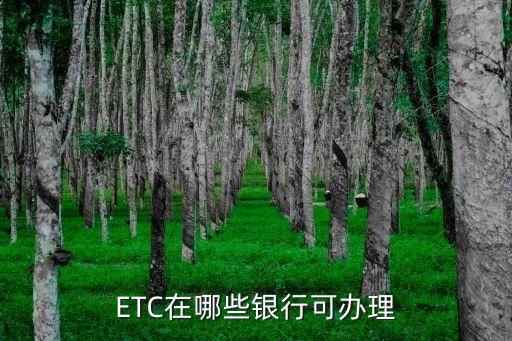 ETC在哪些銀行可辦理