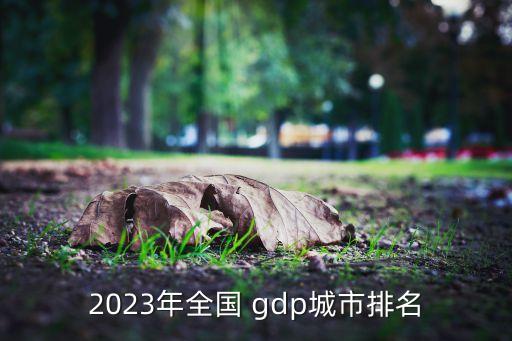 2023年全國(guó) gdp城市排名