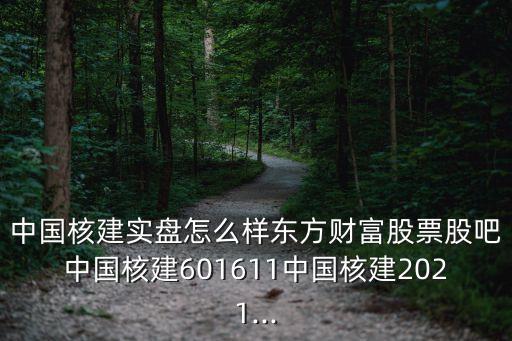 中國核建實盤怎么樣東方財富股票股吧中國核建601611中國核建2021...