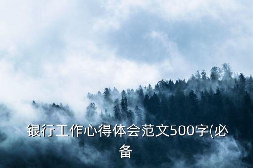  銀行工作心得體會(huì)范文500字(必備