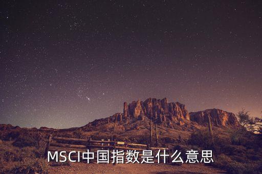 中國(guó)msci